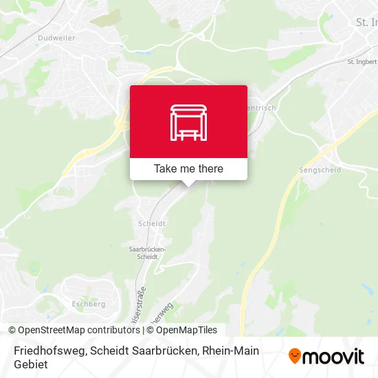 Карта Friedhofsweg, Scheidt Saarbrücken