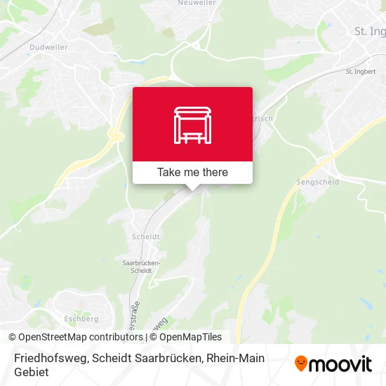 Карта Friedhofsweg, Scheidt Saarbrücken
