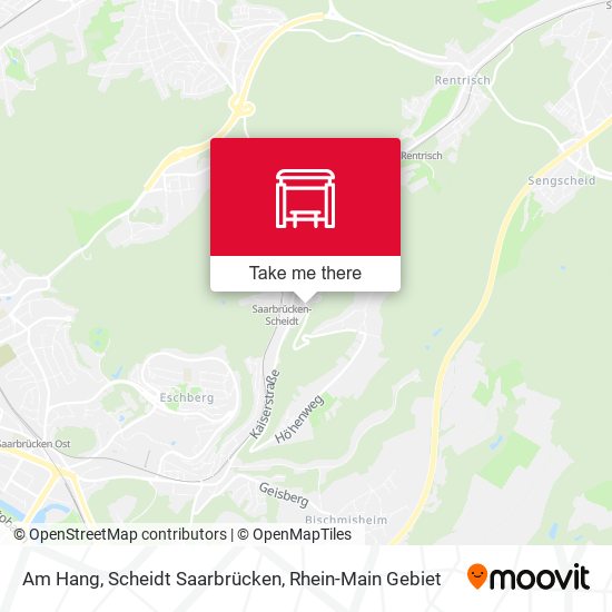 Карта Am Hang, Scheidt Saarbrücken