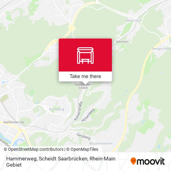 Hammerweg, Scheidt Saarbrücken map