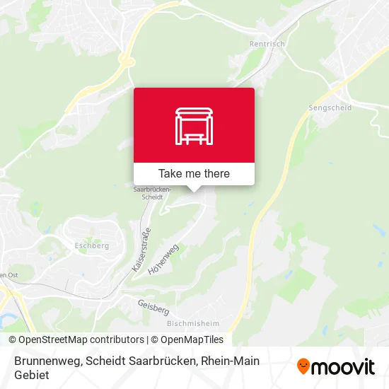 Карта Brunnenweg, Scheidt Saarbrücken