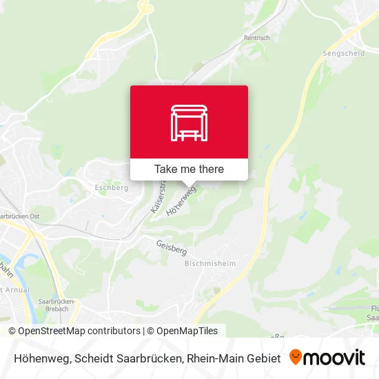 Карта Höhenweg, Scheidt Saarbrücken