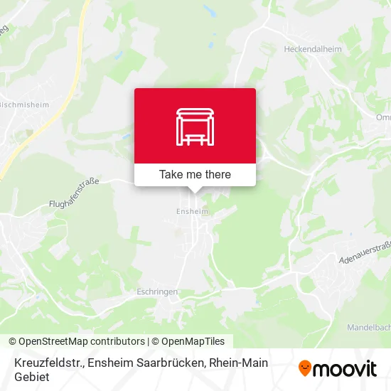 Карта Kreuzfeldstr., Ensheim Saarbrücken