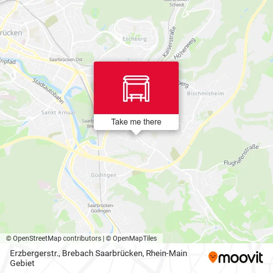 Карта Erzbergerstr., Brebach Saarbrücken