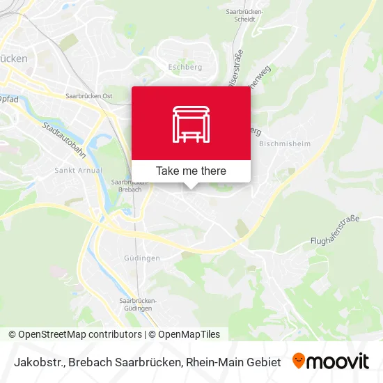 Карта Jakobstr., Brebach Saarbrücken