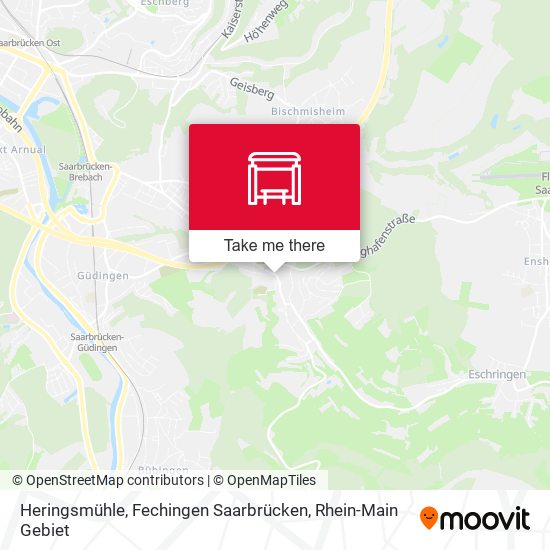 Heringsmühle, Fechingen Saarbrücken map