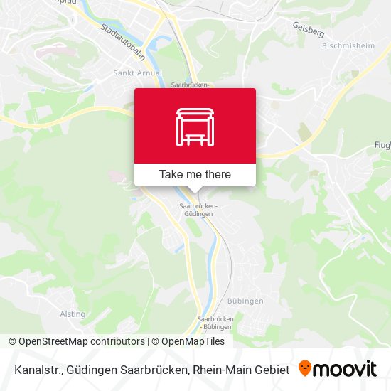 Kanalstr., Güdingen Saarbrücken map