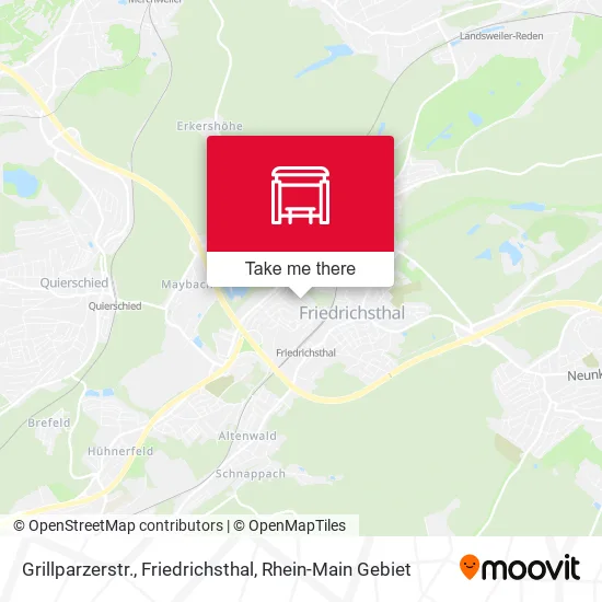 Карта Grillparzerstr., Friedrichsthal