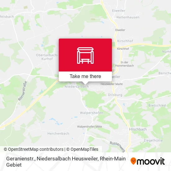 Карта Geranienstr., Niedersalbach Heusweiler