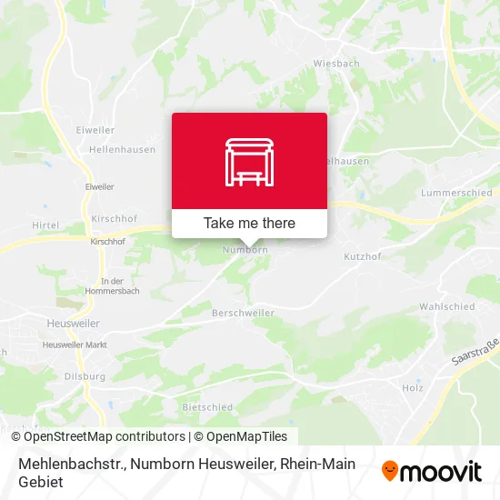 Карта Mehlenbachstr., Numborn Heusweiler
