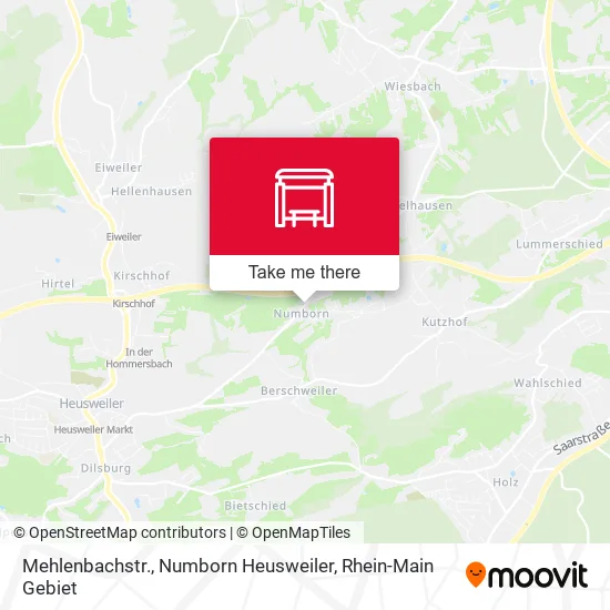 Карта Mehlenbachstr., Numborn Heusweiler