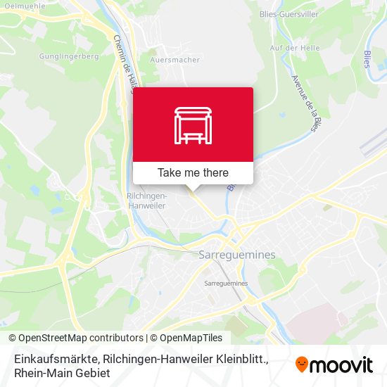 Einkaufsmärkte, Rilchingen-Hanweiler Kleinblitt. map
