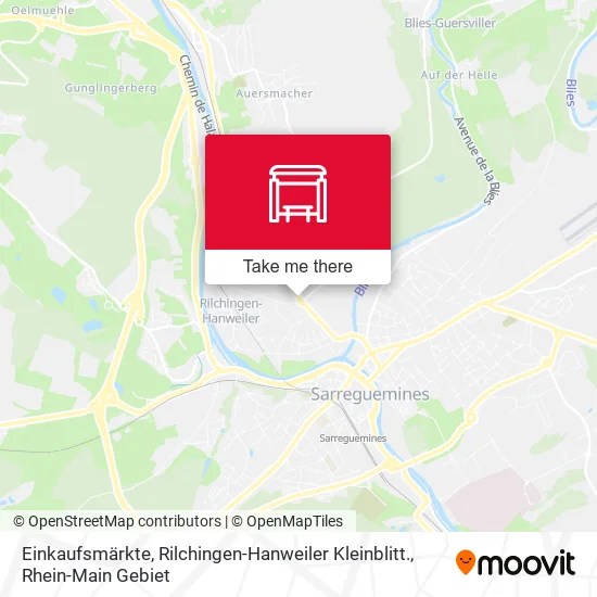 Карта Einkaufsmärkte, Rilchingen-Hanweiler Kleinblitt.