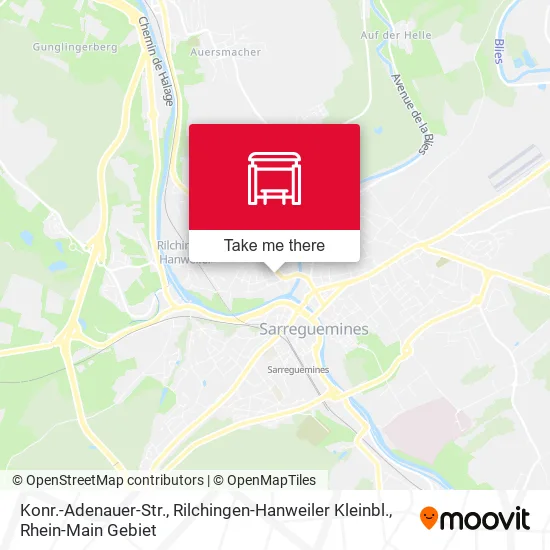 Карта Konr.-Adenauer-Str., Rilchingen-Hanweiler Kleinbl.
