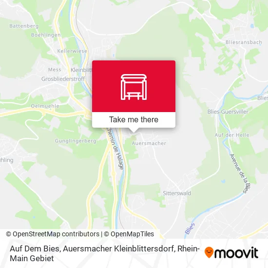 Карта Auf Dem Bies, Auersmacher Kleinblittersdorf