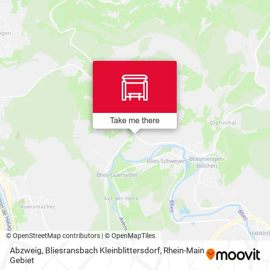 Карта Abzweig, Bliesransbach Kleinblittersdorf