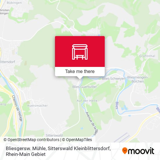 Bliesgersw. Mühle, Sitterswald Kleinblittersdorf map