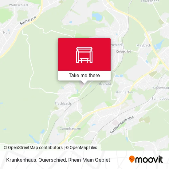 Карта Krankenhaus, Quierschied