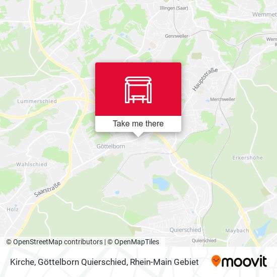 Kirche, Göttelborn Quierschied map