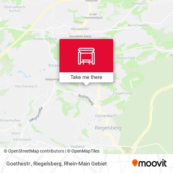 Goethestr., Riegelsberg map