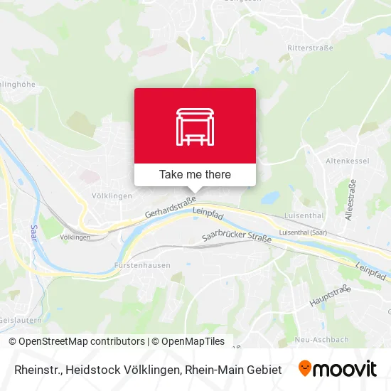 Карта Rheinstr., Heidstock Völklingen