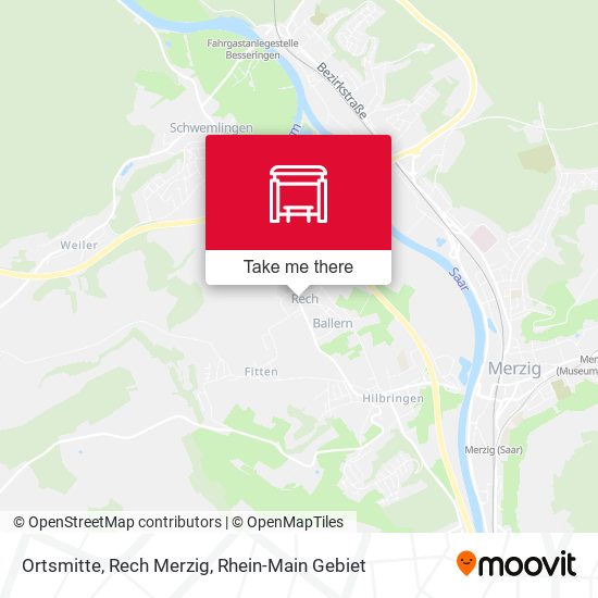 Карта Ortsmitte, Rech Merzig