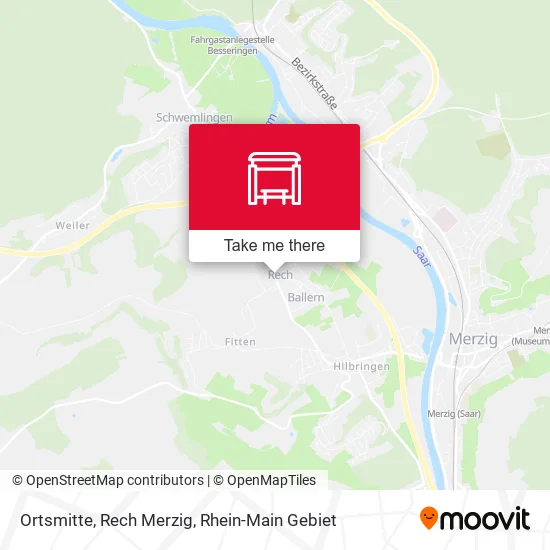 Карта Ortsmitte, Rech Merzig