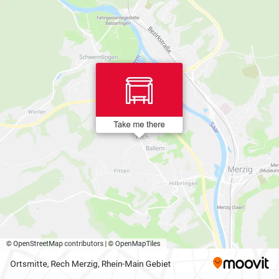 Карта Ortsmitte, Rech Merzig