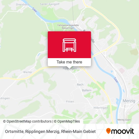 Карта Ortsmitte, Ripplingen Merzig