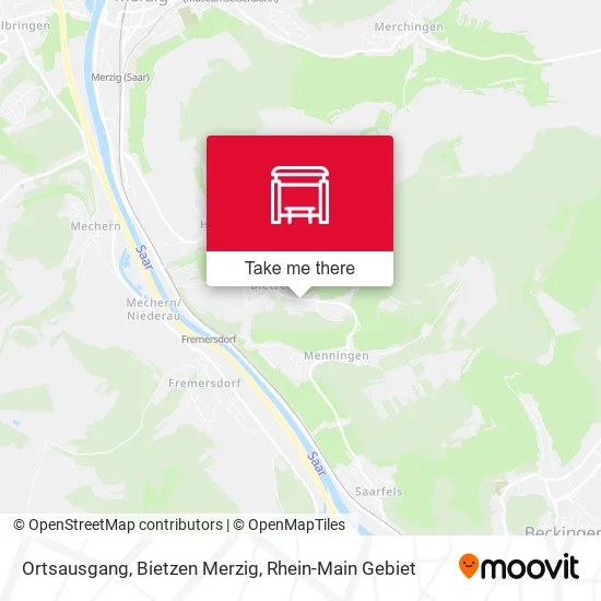 Карта Ortsausgang, Bietzen Merzig