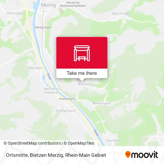 Ortsmitte, Bietzen Merzig map