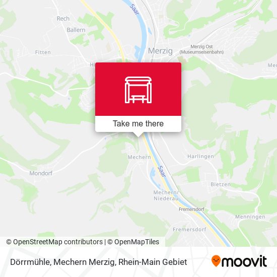 Dörrmühle, Mechern Merzig map