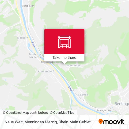 Neue Welt, Menningen Merzig map
