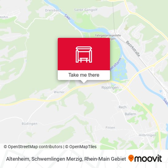 Altenheim, Schwemlingen Merzig map