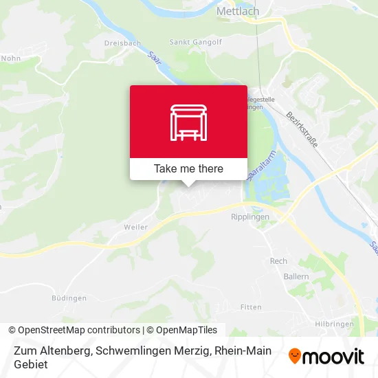 Карта Zum Altenberg, Schwemlingen Merzig