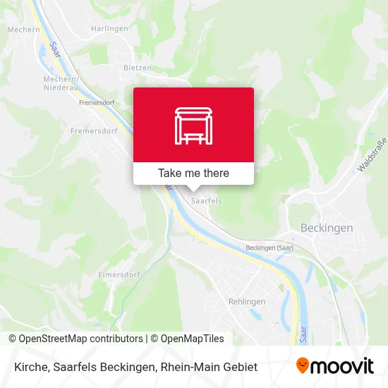 Kirche, Saarfels Beckingen map