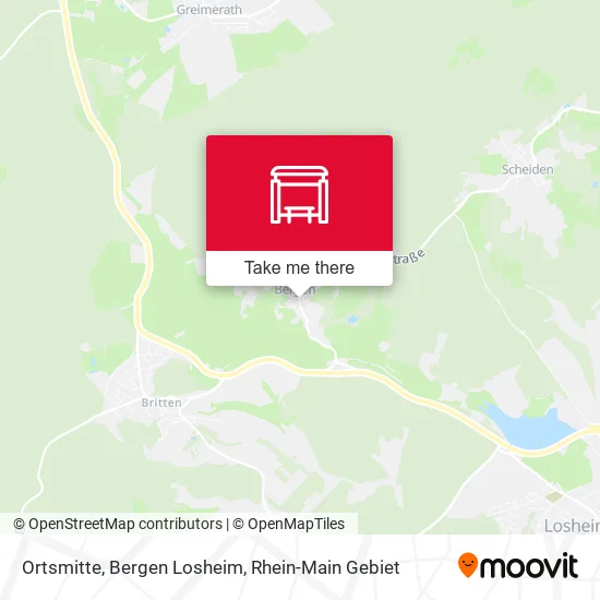 Карта Ortsmitte, Bergen Losheim