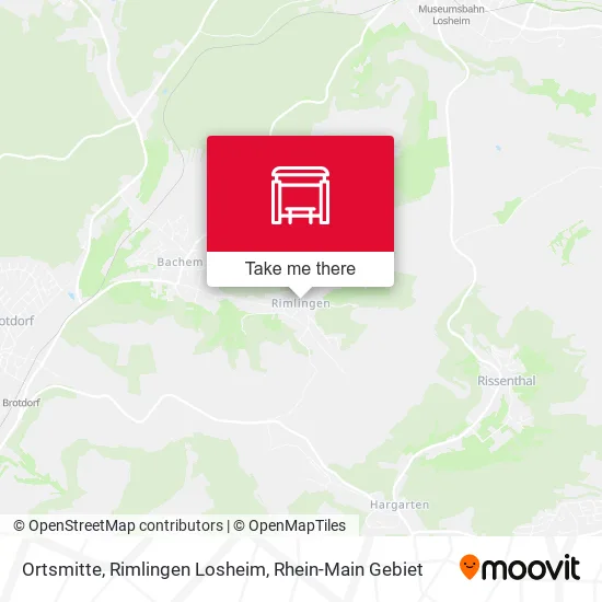 Карта Ortsmitte, Rimlingen Losheim