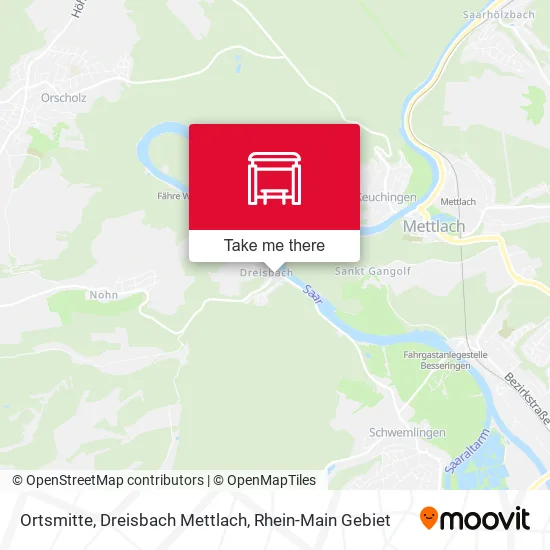 Карта Ortsmitte, Dreisbach Mettlach