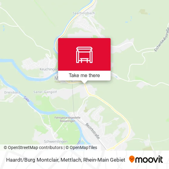 Карта Haardt / Burg Montclair, Mettlach