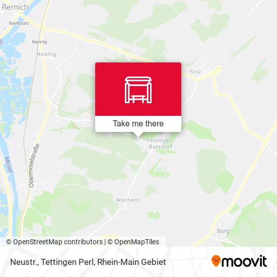 Карта Neustr., Tettingen Perl