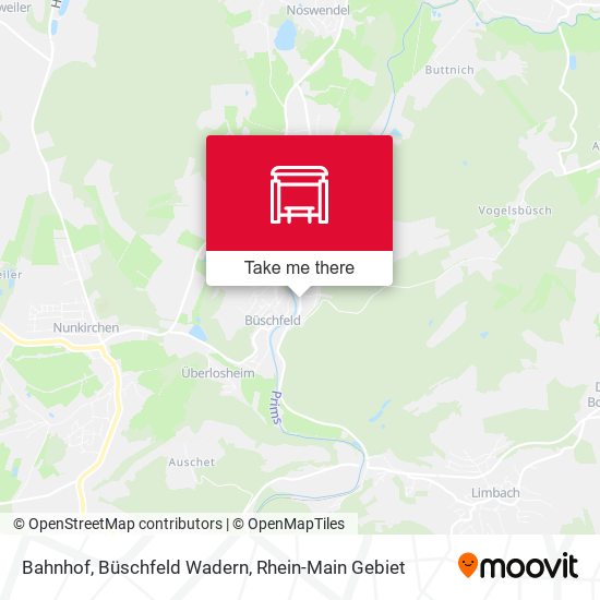 Bahnhof, Büschfeld Wadern map