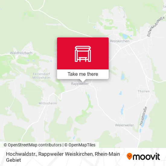 Карта Hochwaldstr., Rappweiler Weiskirchen