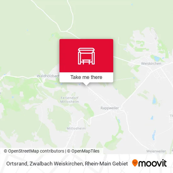 Карта Ortsrand, Zwalbach Weiskirchen