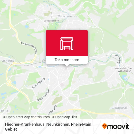 Карта Fliedner-Krankenhaus, Neunkirchen