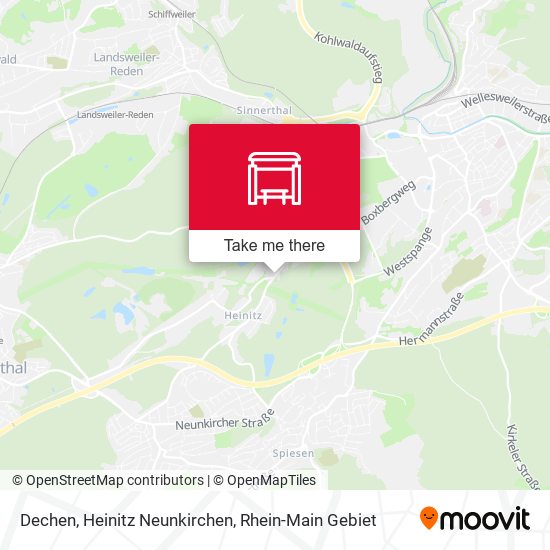 Карта Dechen, Heinitz Neunkirchen
