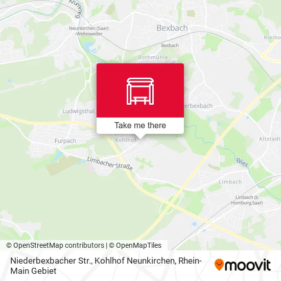 Карта Niederbexbacher Str., Kohlhof Neunkirchen