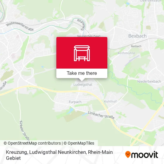 Карта Kreuzung, Ludwigsthal Neunkirchen