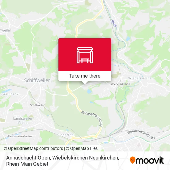 Карта Annaschacht Oben, Wiebelskirchen Neunkirchen