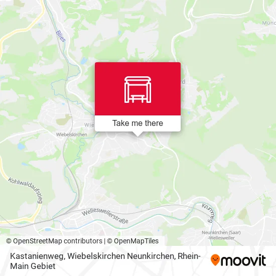 Карта Kastanienweg, Wiebelskirchen Neunkirchen